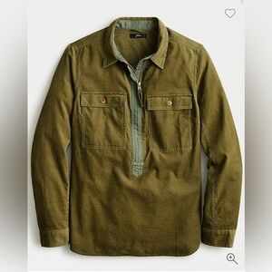 J.Crew half zip corduroy shirt jacket